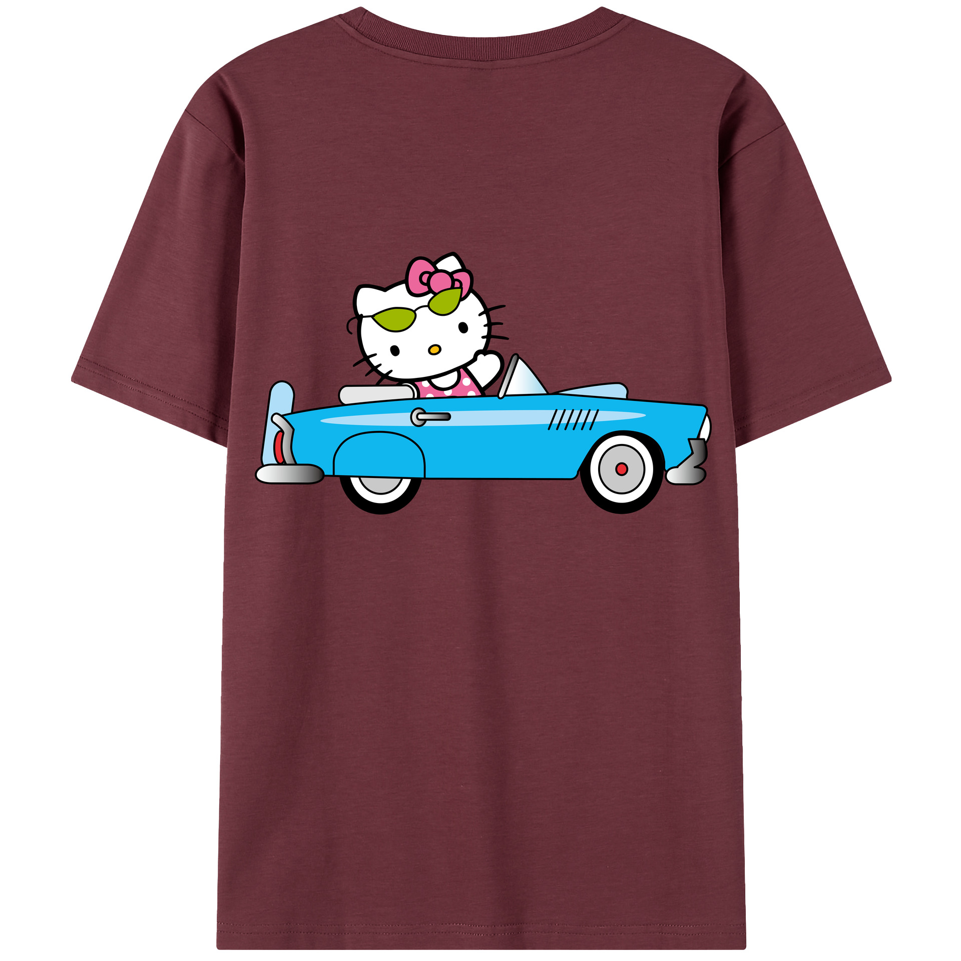 （画像用） Hello Kitty ハローキティ 綿100％半袖Tシャツ（背面プリント）